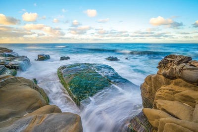 Windansea Beach Rocks by Joseph S. Giacalone framed canvas print