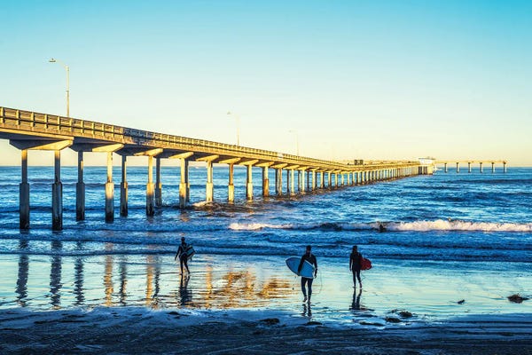 Docks & Piers: Surf'S Up At Ocean Beach by Joseph S. Giacalone
