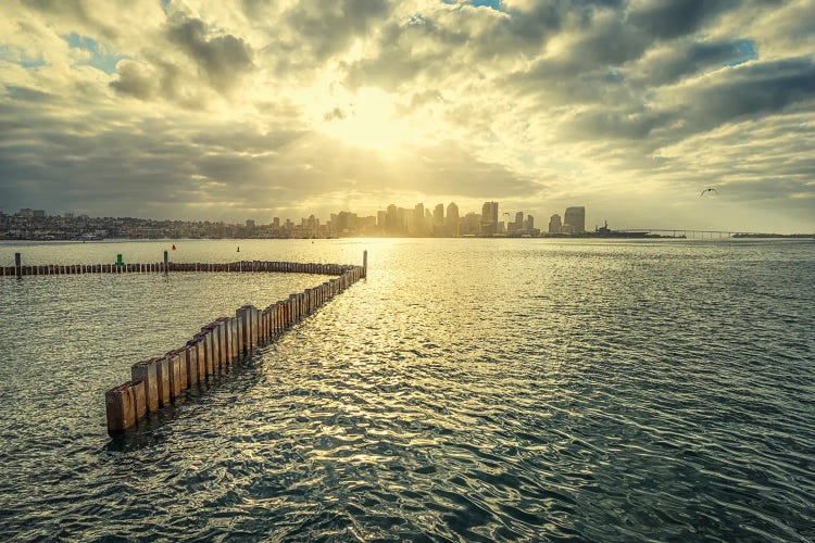 Golden Waters by Joseph S. Giacalone wall art