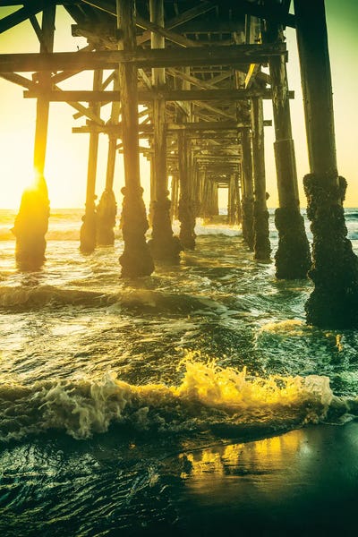 Docks & Piers: Surf Under The Pier by Joseph S. Giacalone