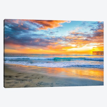 Mission Beach Summer Sunset Canvas Print #JGL25} by Joseph S. Giacalone Canvas Artwork