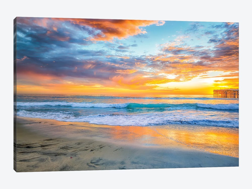 Mission Beach Summer Sunset by Joseph S. Giacalone 1-piece Canvas Art