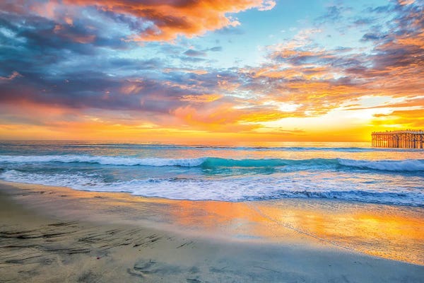 Giclee Features: Mission Beach Summer Sunset by Joseph S. Giacalone