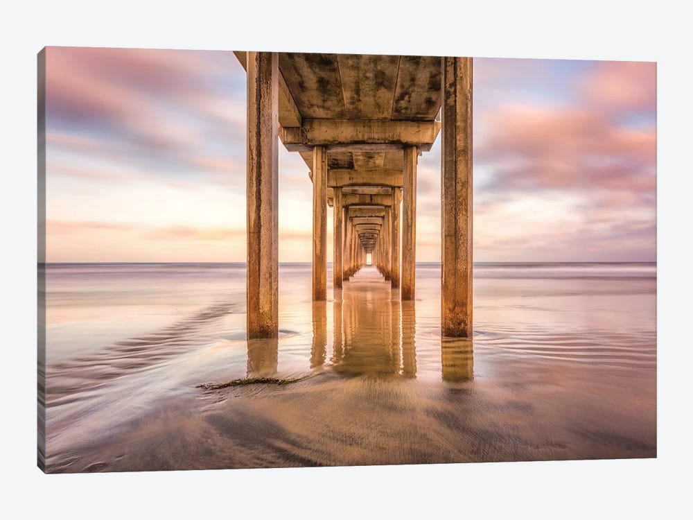 Rooted In Sand, Scripps Pier by Joseph S. Giacalone 1-piece Canvas Wall Art
