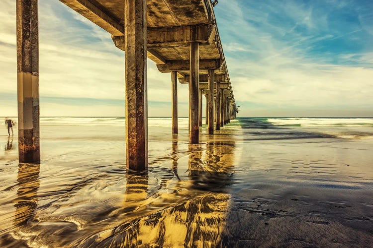 Summer Surf Session, Scripps Pier by Joseph S. Giacalone wall art