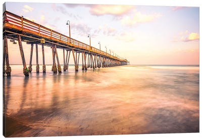 Summer Sunrise, Imperial Beach Pier Canvas Art Print - Joseph S Giacalone