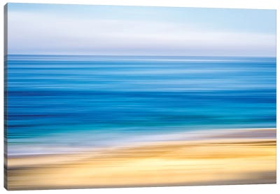 Gold And Blue Canvas Art Print - Abstract Photography