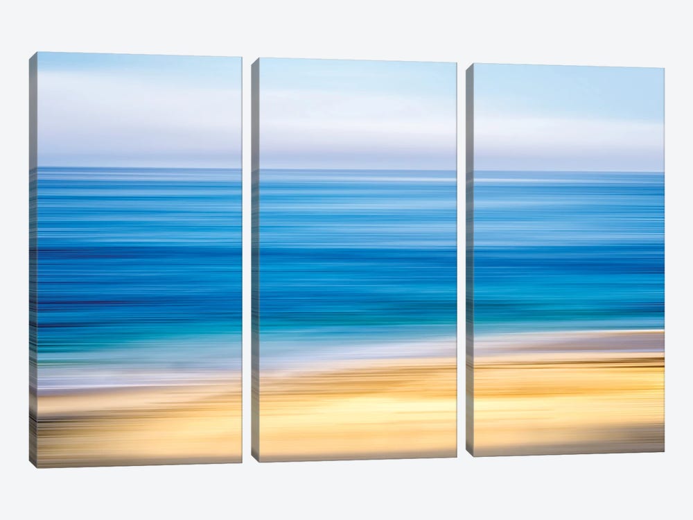 Gold And Blue by Joseph S. Giacalone 3-piece Canvas Artwork