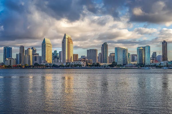 San Diego Skylines: San Diego Skyline Morning by Joseph S. Giacalone
