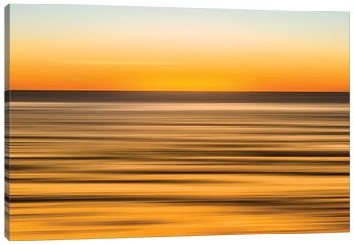 Orange Flows Canvas Art Print - Sunset Shades