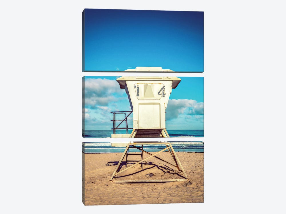 Tower 14 Mission Beach, San Diego by Joseph S. Giacalone 3-piece Canvas Wall Art
