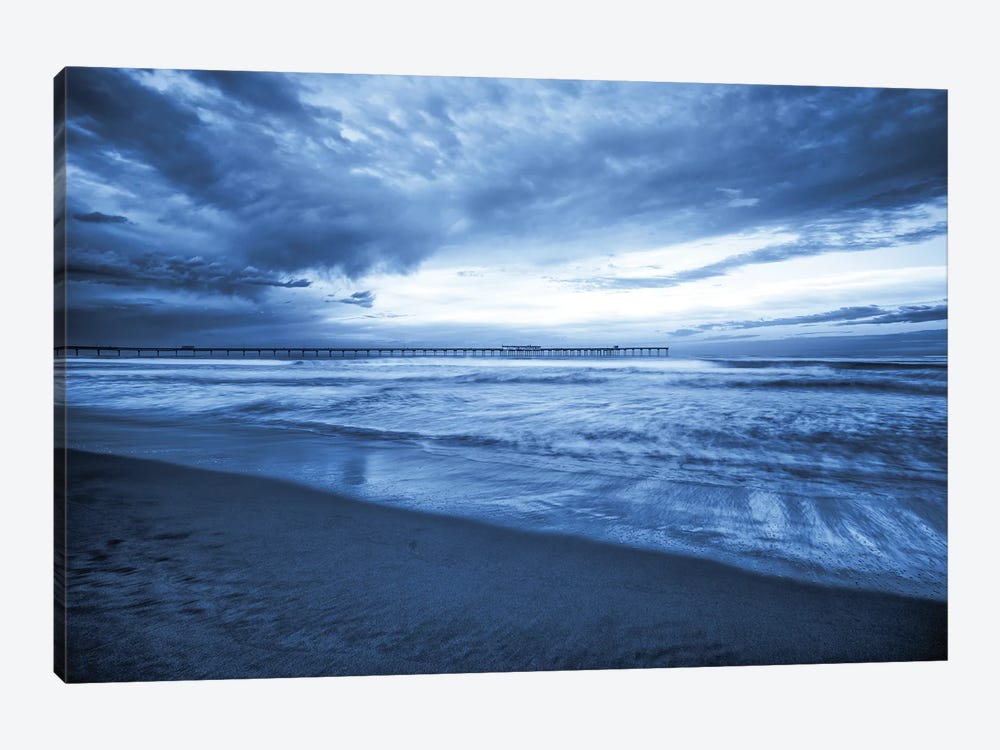 A Blue November, Ocean Beach, San Diego by Joseph S. Giacalone 1-piece Canvas Art Print