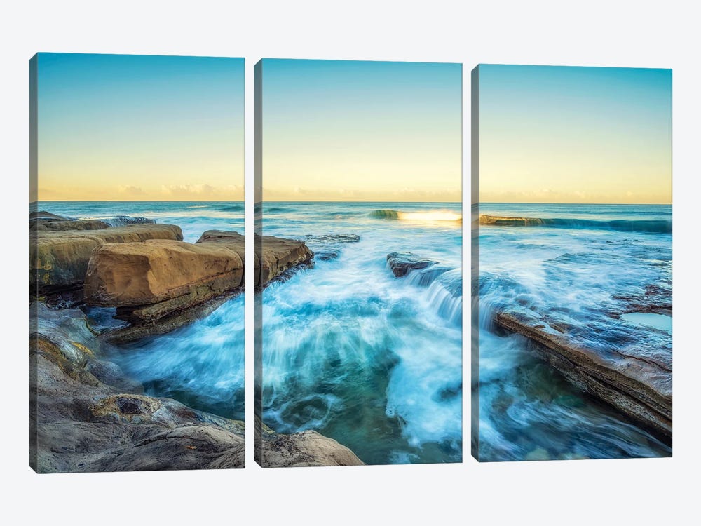 December Morning Perfection At Hospital's Reef by Joseph S. Giacalone 3-piece Canvas Art