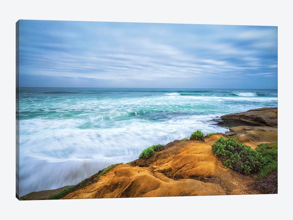 On A Cliff From Above Wipeout Beach, La Jolla by Joseph S. Giacalone 1-piece Art Print