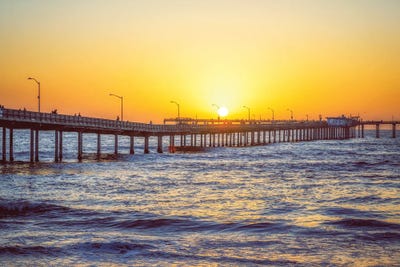 Perfect End Of The Day, Ocean Beach Pier by Joseph S. Giacalone canvas print