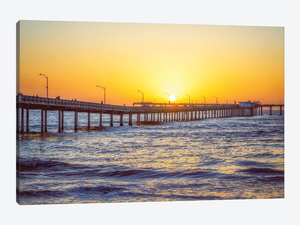 Perfect End Of The Day, Ocean Beach Pier by Joseph S. Giacalone 1-piece Canvas Art Print