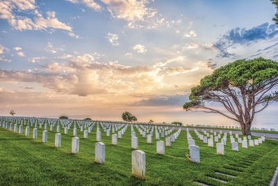 Graceful Summer Sunset At The Fort Rosecrans National Cemetery by Joseph S. Giacalone multi panel art