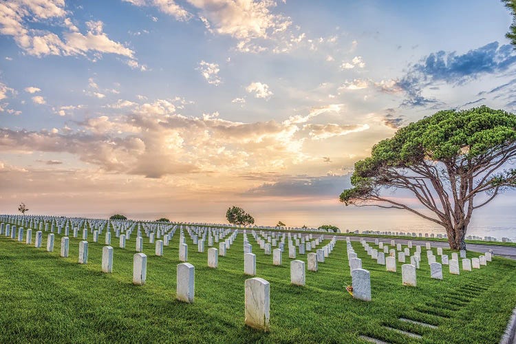 Graceful Summer Sunset At The Fort Rosecrans National Cemetery