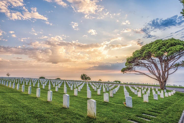 Graceful Summer Sunset At The Fort Rosecrans National Cemetery by Joseph S. Giacalone wall art