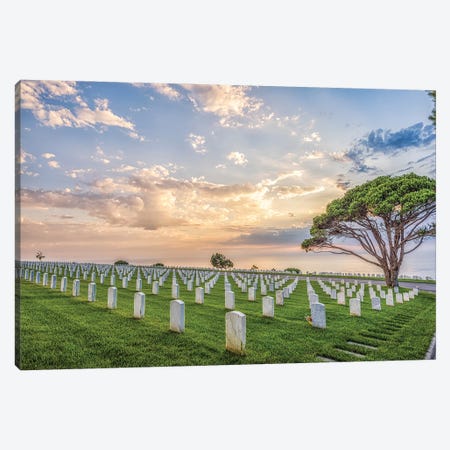 Graceful Summer Sunset At The Fort Rosecrans National Cemetery Canvas Print #JGL348} by Joseph S. Giacalone Canvas Wall Art
