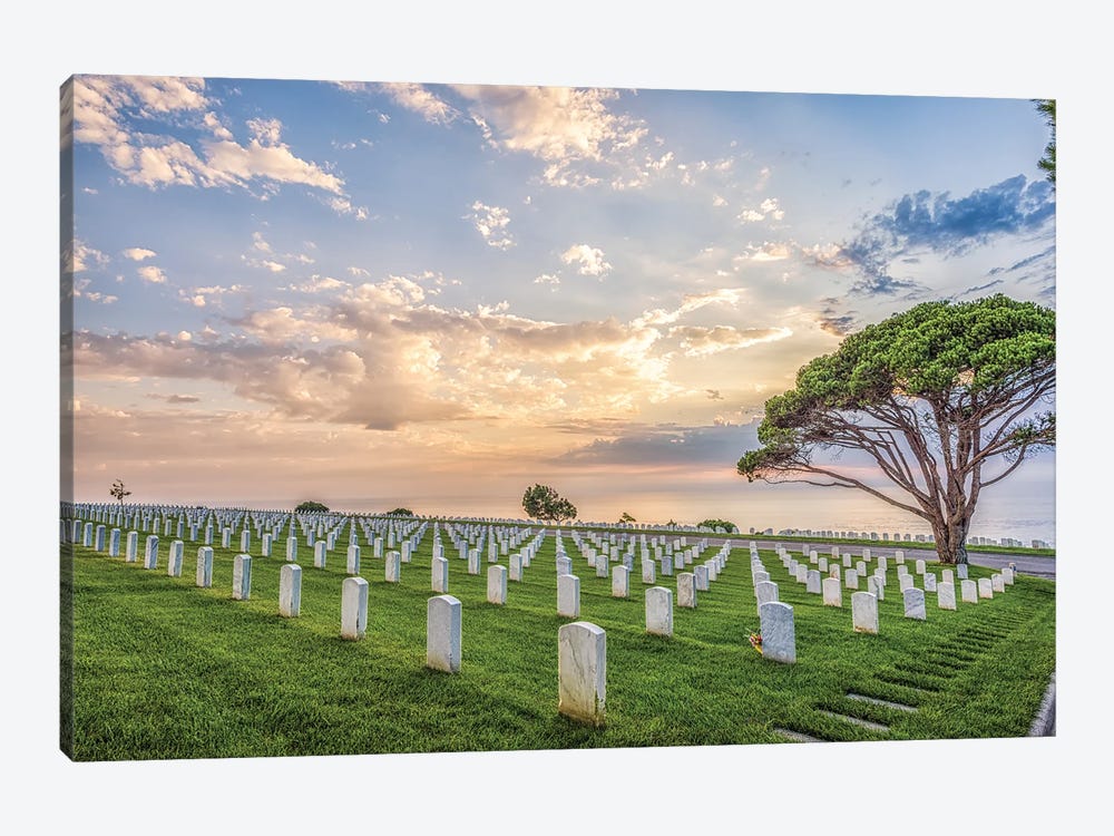 Graceful Summer Sunset At The Fort Rosecrans National Cemetery by Joseph S. Giacalone 1-piece Canvas Artwork