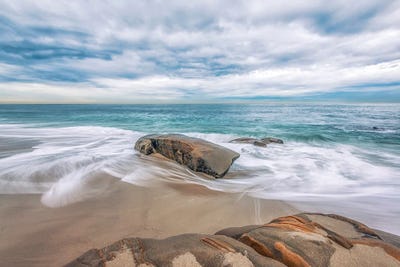 The Shape Of Rock Windansea Beach by Joseph S. Giacalone framed canvas print
