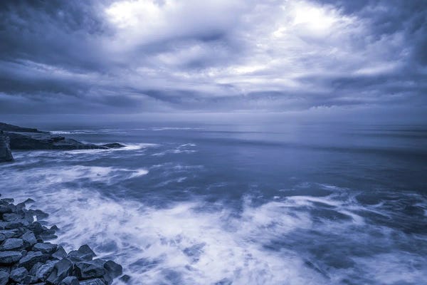 San Diego: Sunset Cliffs Natural Park Bluesy Mood by Joseph S. Giacalone