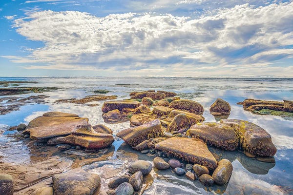 San Diego: Winter Rocks Winter Sky San Diego Coast by Joseph S. Giacalone