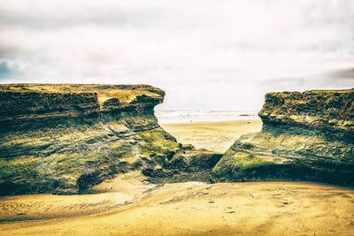 At Flat Rock Torrey Pines State Beach by Joseph S. Giacalone framed canvas print