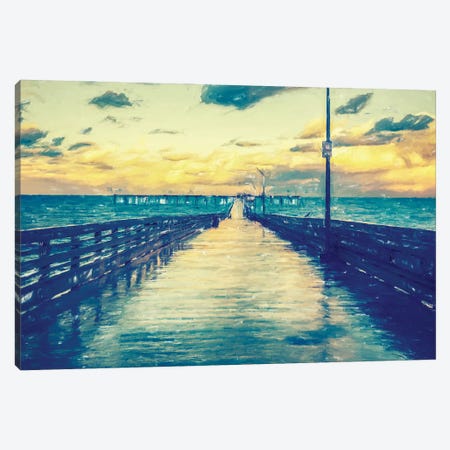 Ocean Beach Pier After The Rain Canvas Print #JGL379} by Joseph S. Giacalone Canvas Art Print