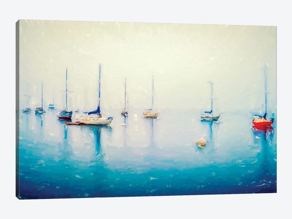 Nautical San Diego Harbor by Joseph S. Giacalone 1-piece Canvas Artwork