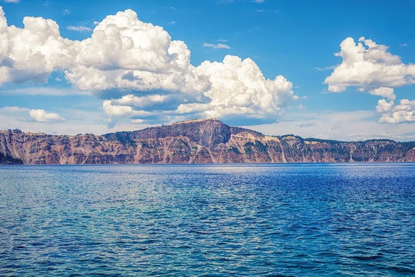 Crater Lake National Park: Blue And White Crater Lake National Park by Joseph S. Giacalone