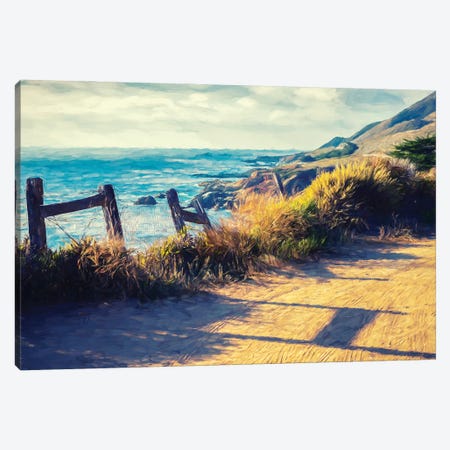 The Old Fence On The Monterey Coast Canvas Print #JGL396} by Joseph S. Giacalone Canvas Wall Art