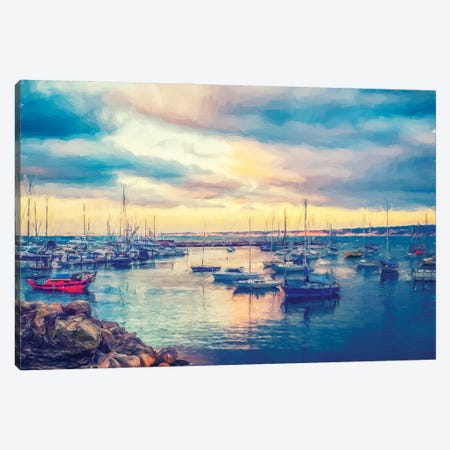 The Colors Of A Monterey Bay Sunset Canvas Print #JGL397} by Joseph S. Giacalone Canvas Wall Art