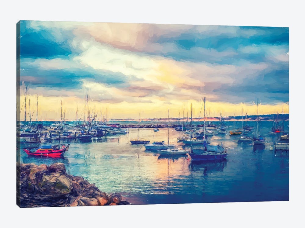 The Colors Of A Monterey Bay Sunset by Joseph S. Giacalone 1-piece Canvas Artwork