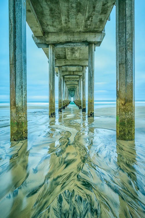 Scripps Pier Shapes In The Sand