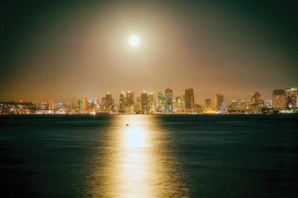 San Diego: Bright Gold San Diego Harbor by Joseph S. Giacalone