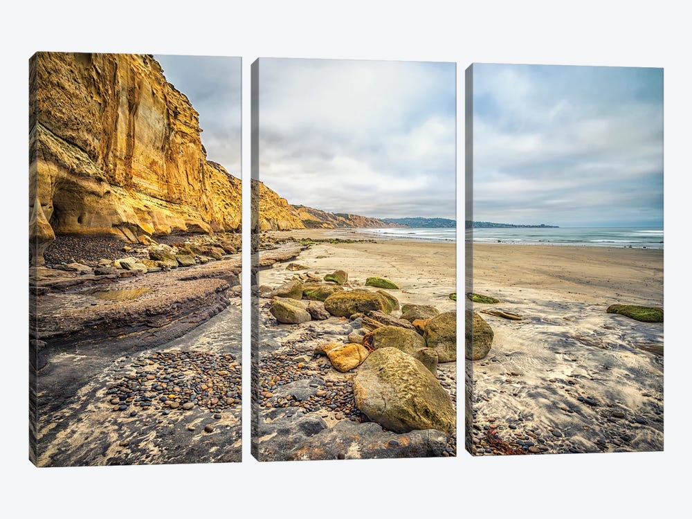 Torrey Pines State Beach Forever by Joseph S. Giacalone 3-piece Canvas Artwork