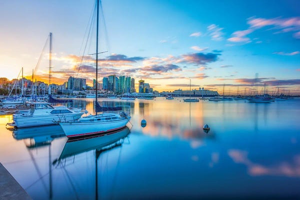 Harbors: December Sunrise Serenity by Joseph S. Giacalone