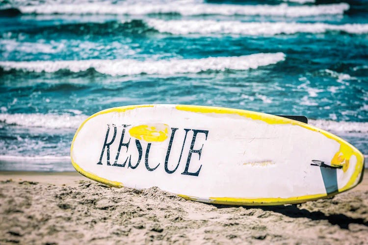 Rescue Board At Ocean Beach, San Diego