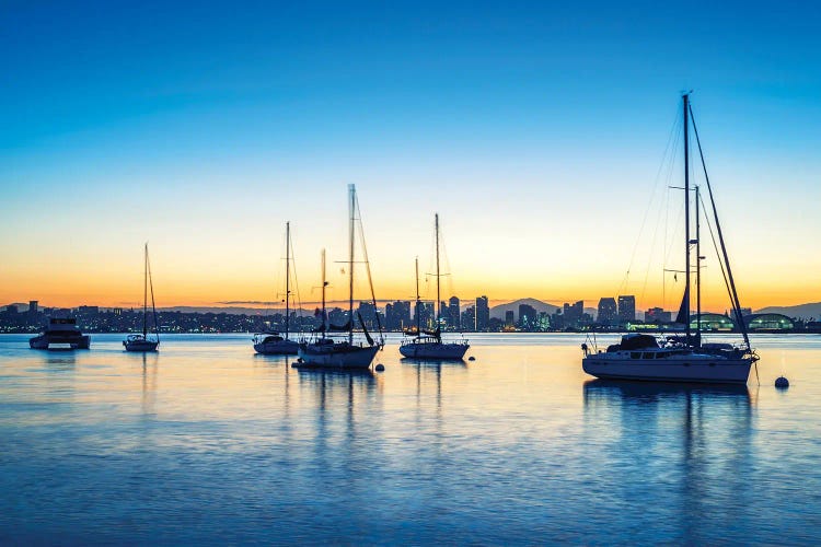 The Blue Hour At San Diego Harbor