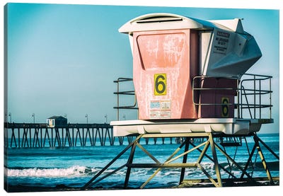 6 Pink At Imperial Beach Canvas Art Print - San Diego Art