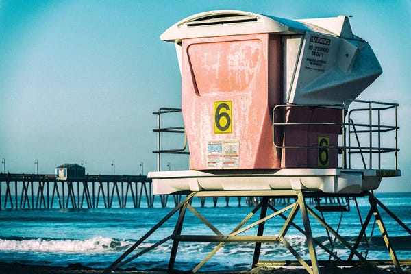 San Diego: 6 Pink At Imperial Beach by Joseph S. Giacalone