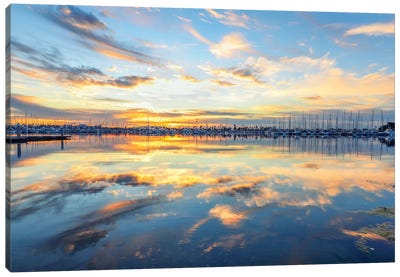 A La Playa Sunrise, San Diego California Canvas Art Print - Harbor & Port Art