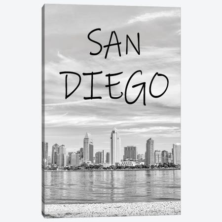 Classic Black And White, San Diego Skyline Canvas Print #JGL440} by Joseph S. Giacalone Canvas Art Print