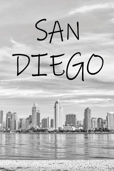 San Diego Skylines: Classic Black And White, San Diego Skyline by Joseph S. Giacalone
