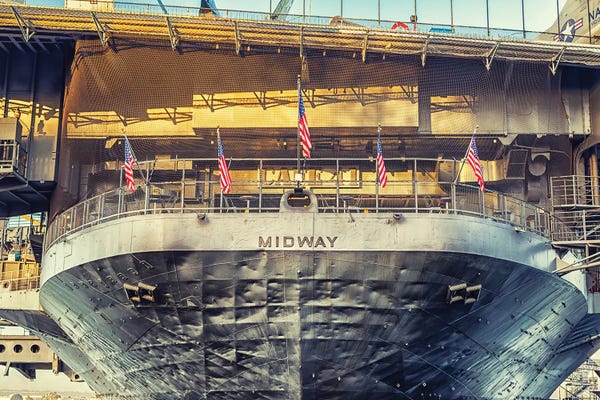 San Diego: Uss Midway In San Diego California by Joseph S. Giacalone
