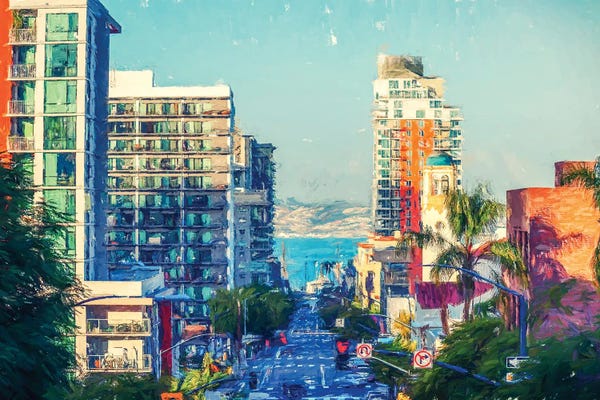 San Diego: Beech Street View, San Diego California by Joseph S. Giacalone