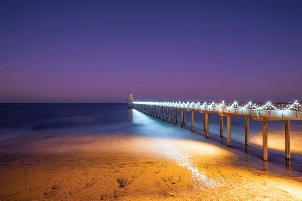 Joseph S. Giacalone: Holiday Light, Scripps Pier by Joseph S. Giacalone