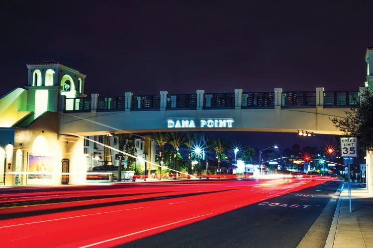 Dana Point Car Light Streaks by Joseph S. Giacalone wall art
